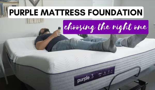 Man relaxing on a Purple Mattress, emphasizing the importance of choosing the right Purple Mattress Foundation for optimal comfort and support.